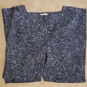 J. Jill blue cropped paisley skinny pants 4